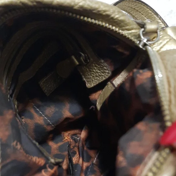 B. Makowsky Metallic Gold Shoulder Bag - Picture 5 of 10